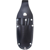 Tradesperson's Leather Utility Knife & Tool Pouch - 3 Pockets with 2" Belt Slots