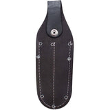 Tradesperson's Leather Utility Knife & Tool Pouch - 3 Pockets with 2" Belt Slots