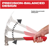 17 oz Smooth Face Framing Hammer - with Straight Claw