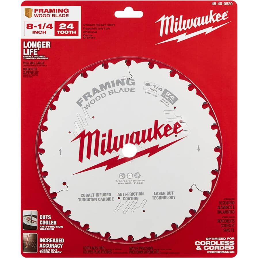 8-1/4" 24 Tooth Carbide Framing Circular Saw Blade