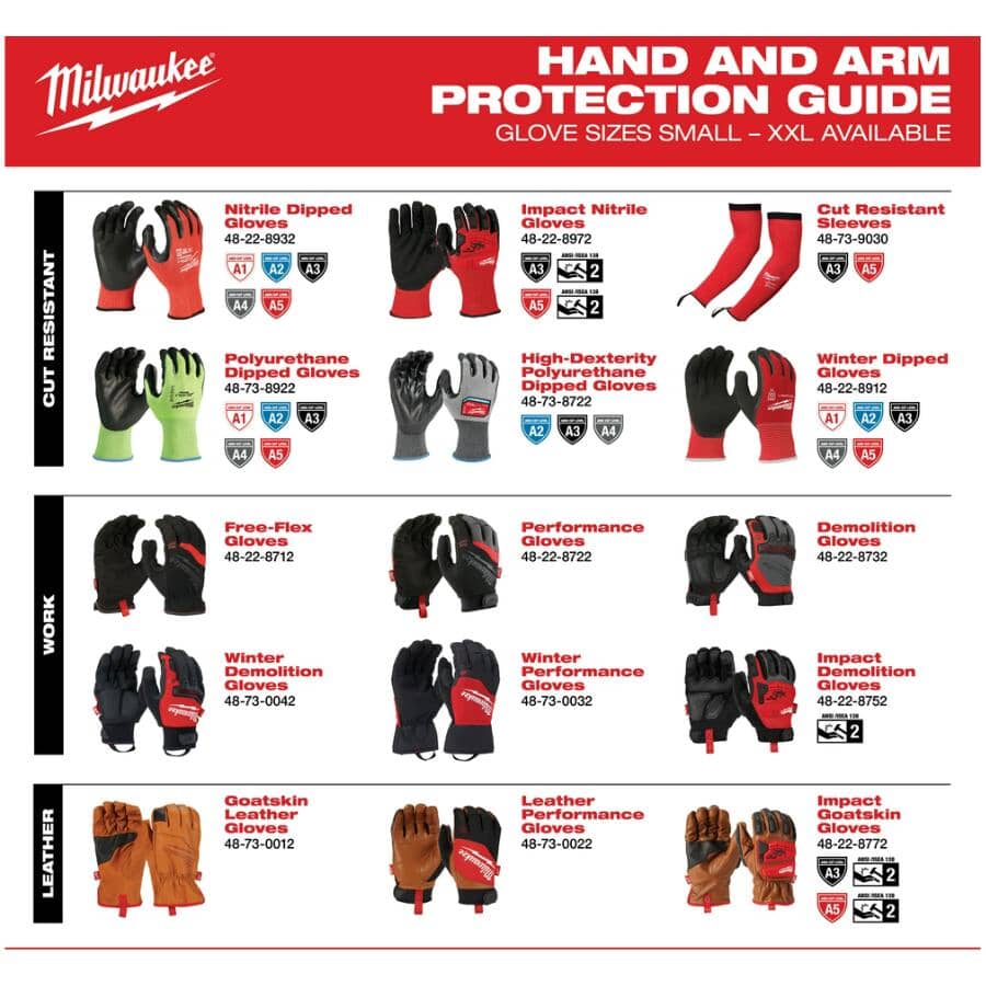 Insulated Cut Level 1 Winter Gloves - Medium