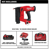 M18 Fuel Cordless Brad Nailer Kit - with Battery, Charger & Tool Bag, 18 Gauge