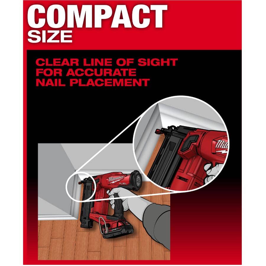M18 Fuel Cordless Brad Nailer Kit - with Battery, Charger & Tool Bag, 18 Gauge