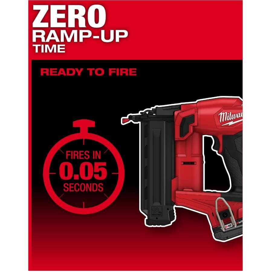 M18 Fuel Cordless Brad Nailer Kit - with Battery, Charger & Tool Bag, 18 Gauge
