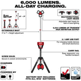 M18 Rocket Tower Light & Charger - 18V, Tool Only