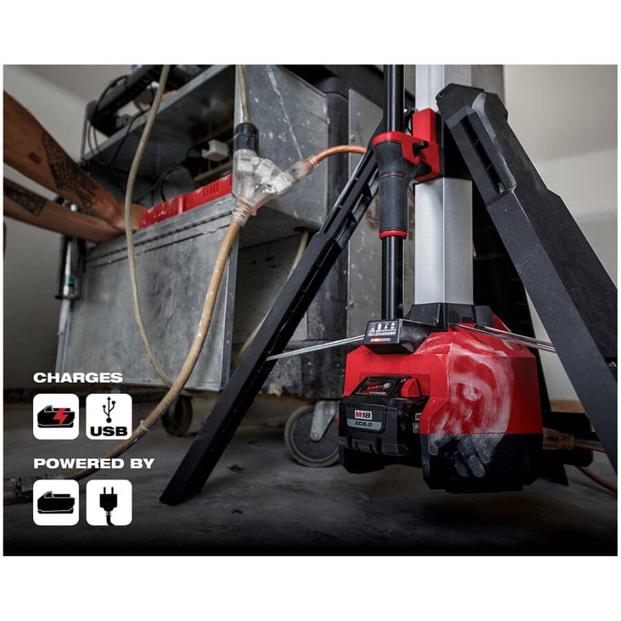 M18 Rocket Tower Light & Charger - 18V, Tool Only