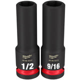 Shockwave Impact Duty 1/2" Drive SAE Deep Socket Set - 12 Piece, with Case