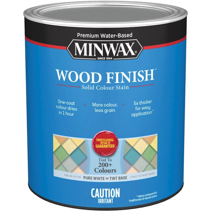 Wood Finish Solid - Pure White/ White Tint Base, 946 ml