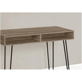 Computer Desk with Black Metal Legs - Dark Taupe