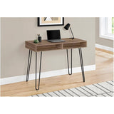 Computer Desk with Black Metal Legs - Dark Taupe