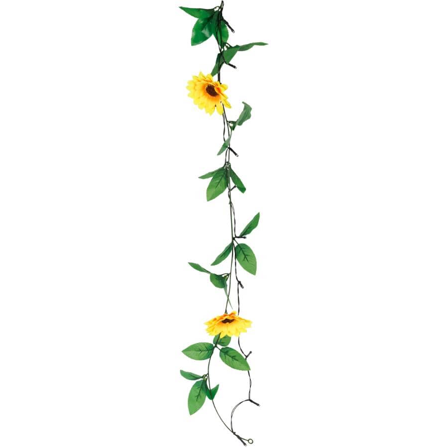Sunflower Garland Solar Light Set - 25 Lights