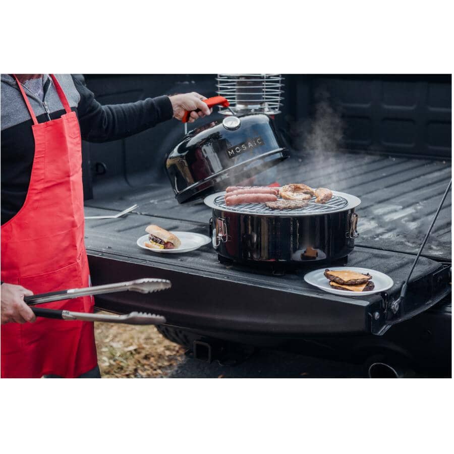 Compact Charcoal Bullet Smoker - Black, 376 sq. in.