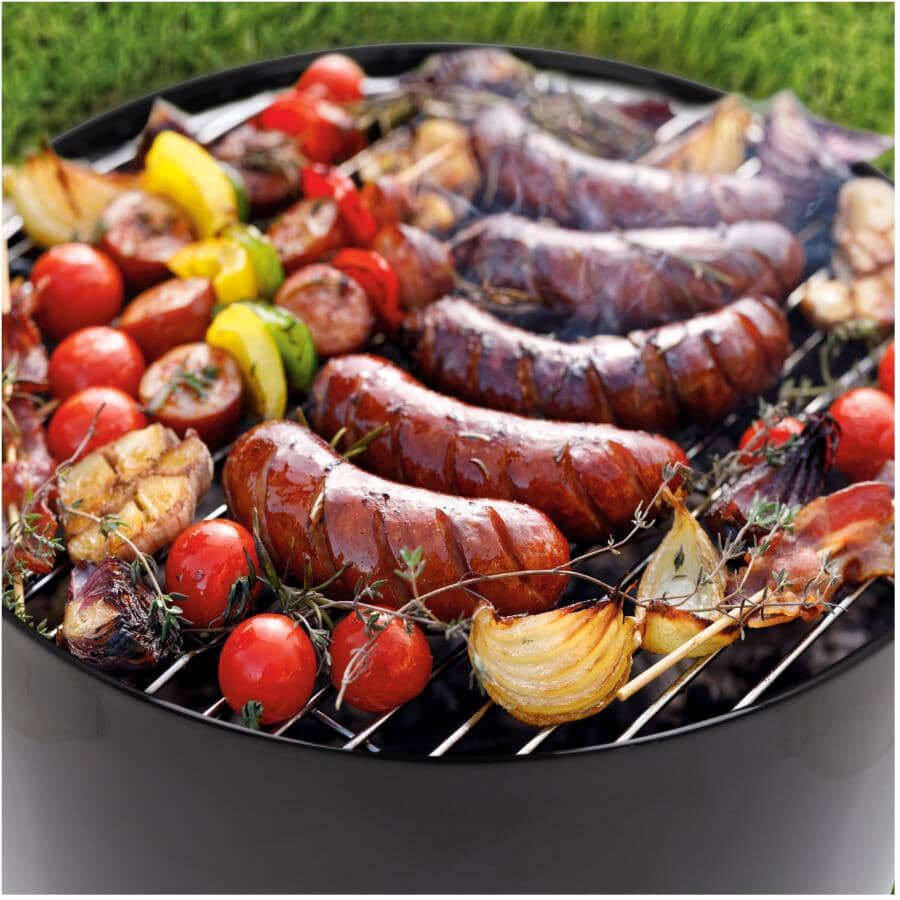 Compact Charcoal Bullet Smoker - Black, 376 sq. in.
