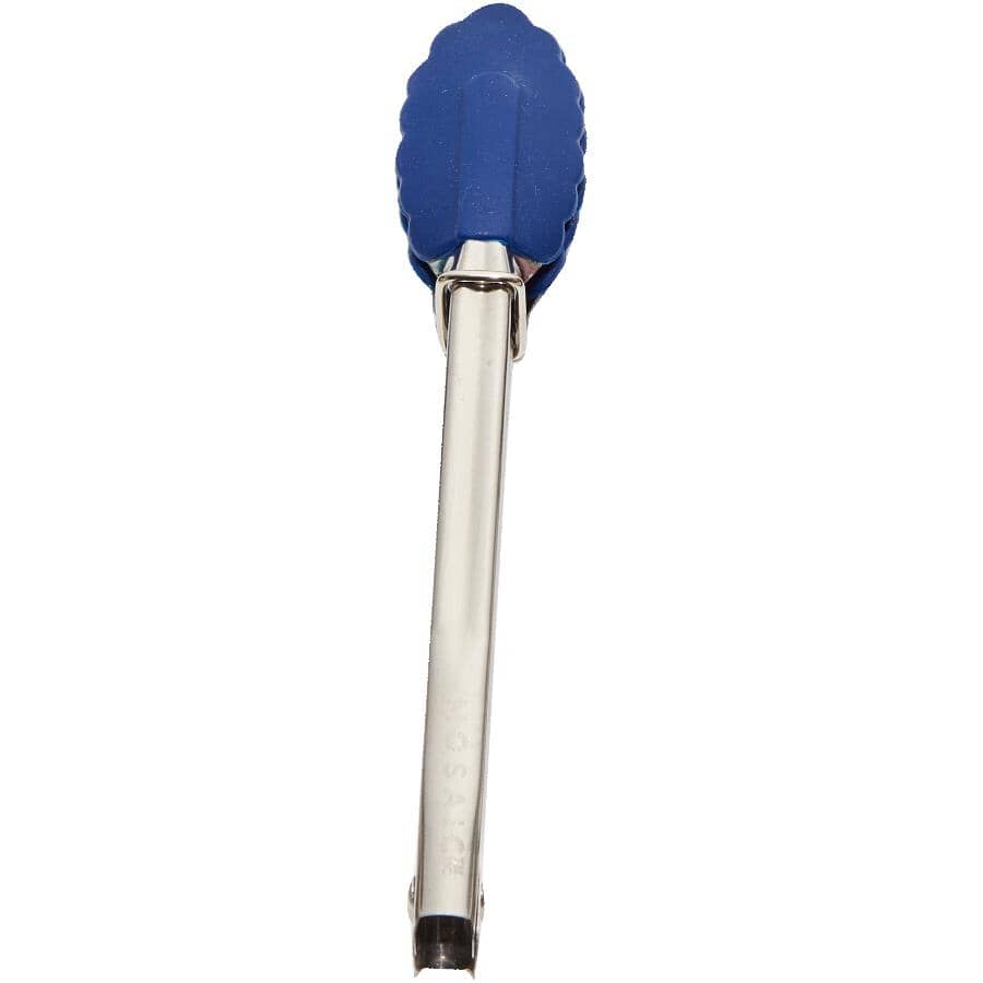 Stainless Steel & Silicone Locking Tongs - Assorted Colours, 7"