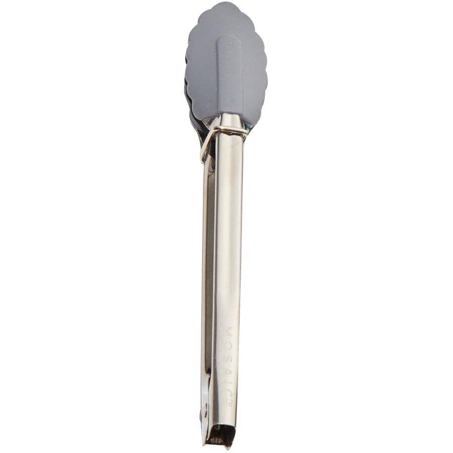 Stainless Steel & Silicone Locking Tongs - Assorted Colours, 7"