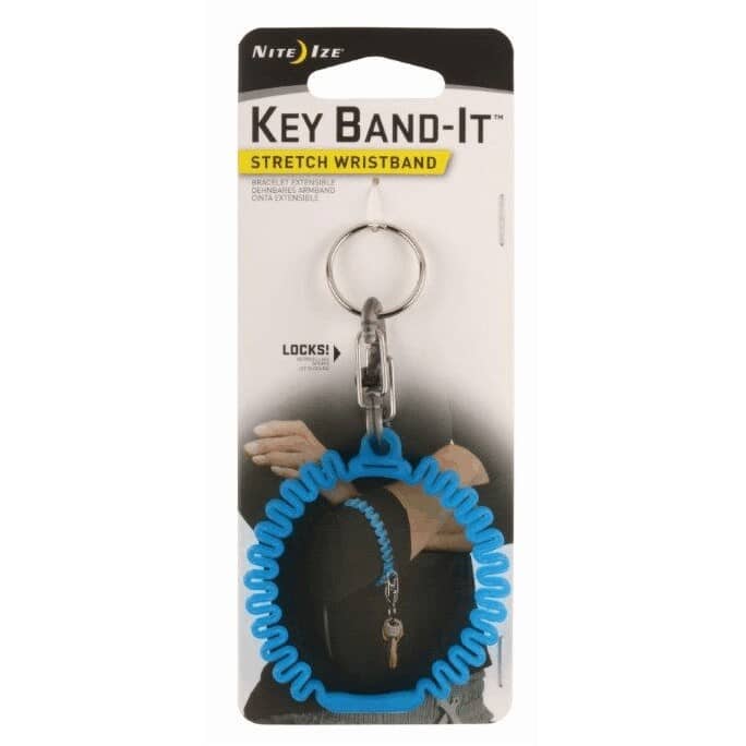 Blue Stretch Wristband Keychain