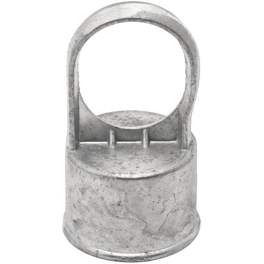 1-1/2" Galvanized Line Fencing Post Cap - with 1-1/4" Ring