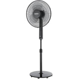 16" AC Pedestal Fan - with Remote, Black