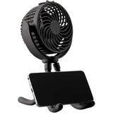On-the-Go USB Rechargeable Flex Fan - Black