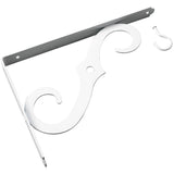 10" Decorative White Ornamental Shelf Bracket