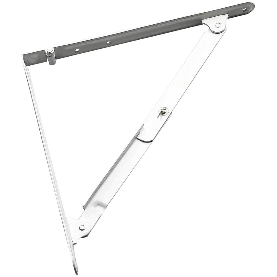 12" White Folding Shelf Bracket