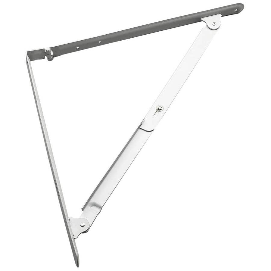 16" White Folding Shelf Bracket