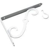 8" Decorative White Ornamental Shelf Bracket