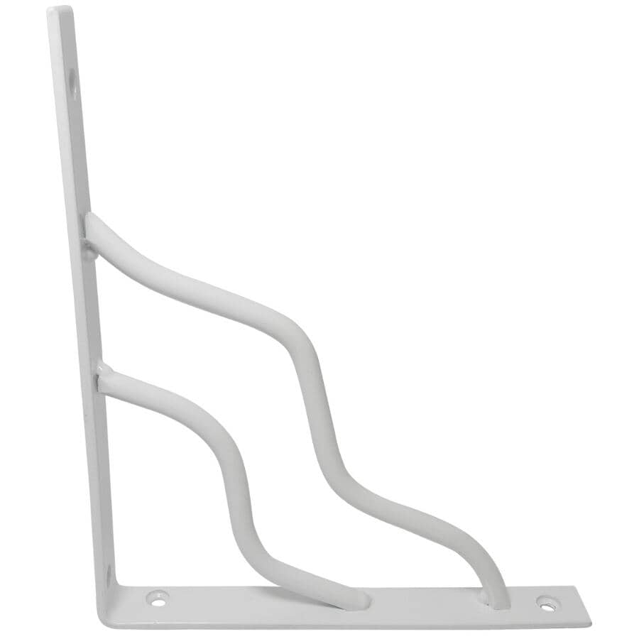 8" x 7" Decorative Shelf Bracket - White