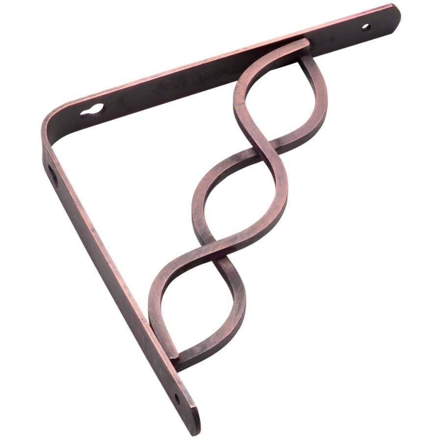 8" x 8" Decorative Oil Rubbed Bronze Ornamental Shelf Bracket
