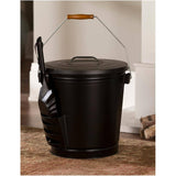 Ash Container - with Lid & Shovel, Black