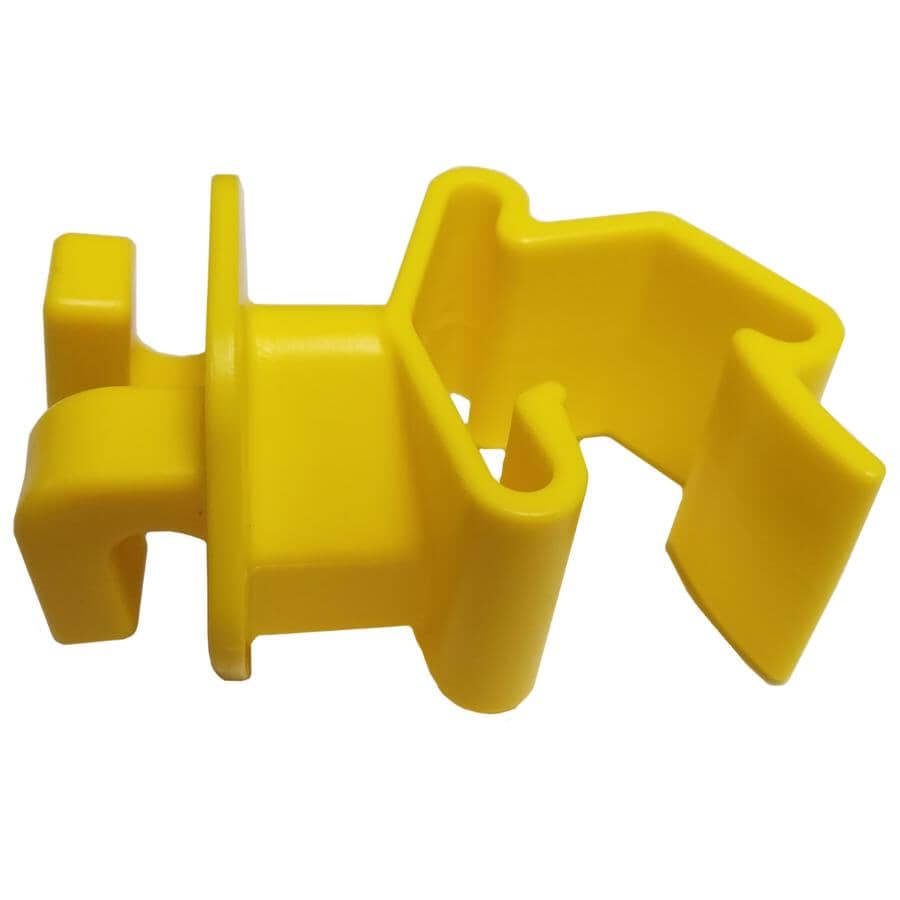 Snap-On & Wrap Around T-Post Top Insulators - Yellow, 25 Pack