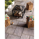 2" x 16" x 16" Saranak Grey and Charcoal Patio Stones - Shadow Blend
