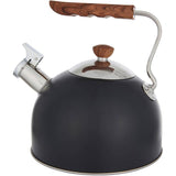 Tea Kettle with Short Wood Handle - Black, 2.3 L