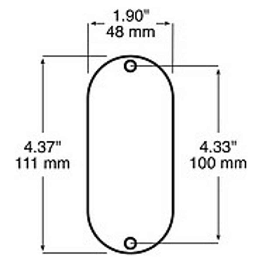 Red Quick Mount Oblong Reflector