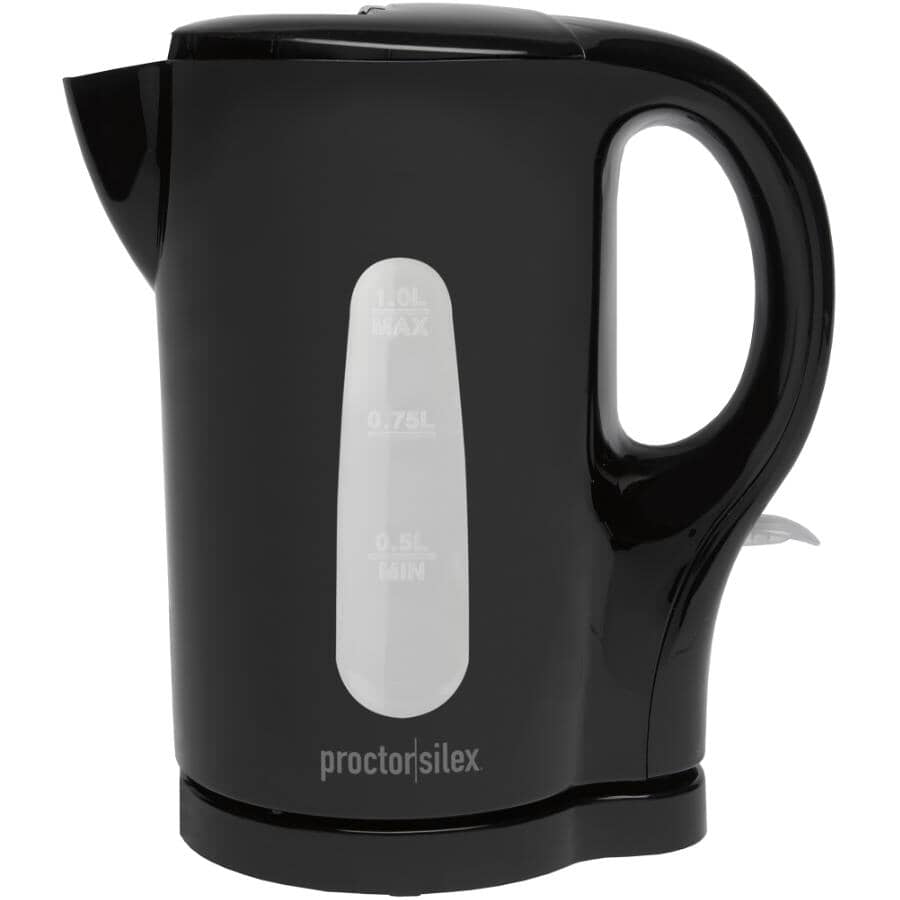 Electric Kettle - Cordless + Black, 1 L