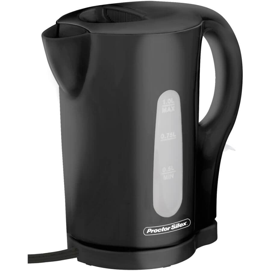 Electric Kettle - Cordless + Black, 1 L