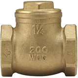 1-1/4" Swing Check Valve - Brass