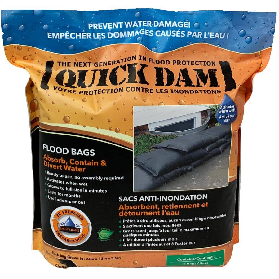 6 Pack 12" x 24" Flood Barriers Bags