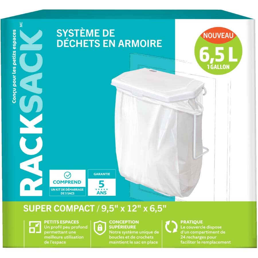 6.5" x 9.5" x 12" Bathroom Garbage Bag Holder