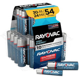 High Energy AA & AAA Alkaline Batteries Combo Pack - 54 Pack