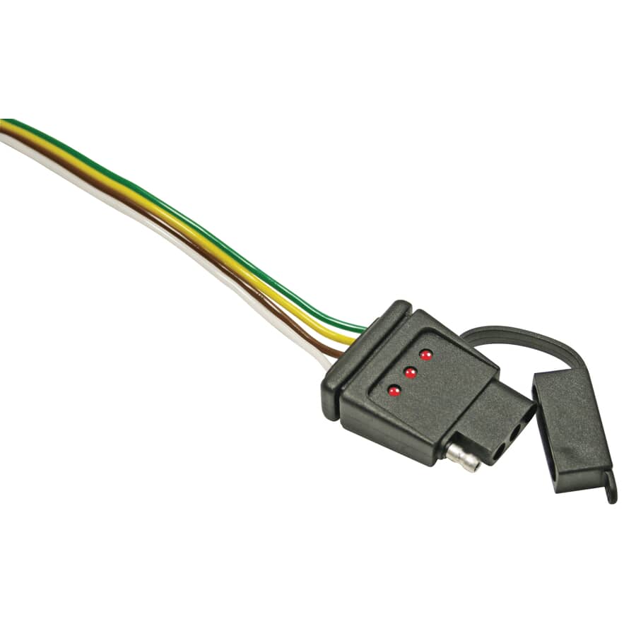 4-Way Flat Vehicle End Connector - with LED