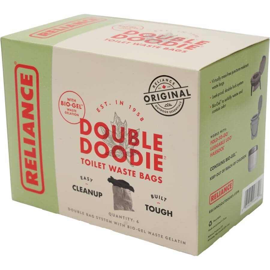 6 Pack Waste Bags, with Bio-Gel