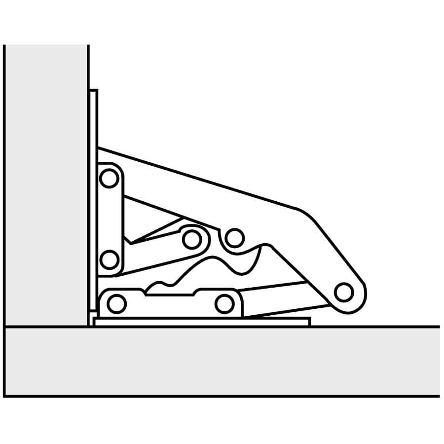 90 Degree Concealed Self-Closing Cabinet Hinge - Zinc Plated