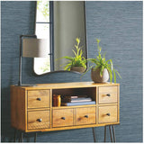 Faux Grasscloth Peel & Stick Wallpaper - Blue, 20.5" x 16.5'