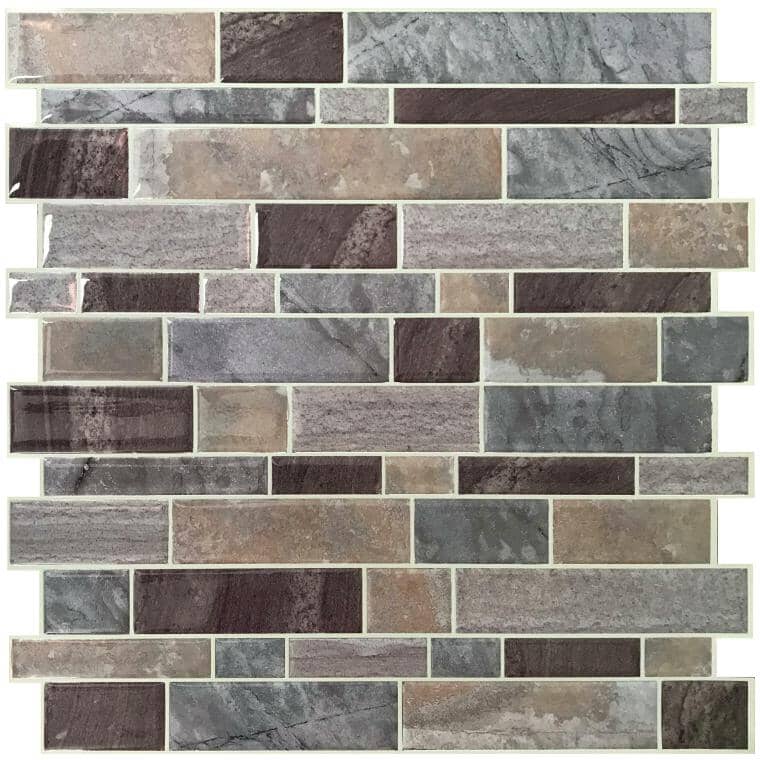 Long Stone Peel & Stick Backsplash Tiles - Blue, 10.5", 4 Pack