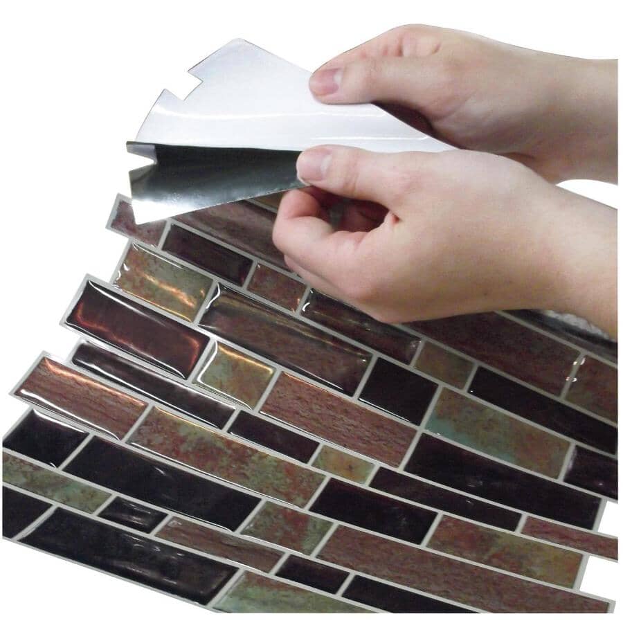 Modern Long Stone Peel & Stick Backsplash Tiles - 10.5", 4 Pack
