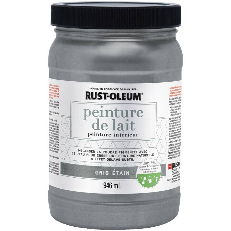 Interior Milk Paint - Pewter Grey, 946 ml