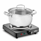 Portable Electric Coil Single Cooktop - with Temperature Control, Black