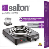 Portable Electric Coil Single Cooktop - with Temperature Control, Black
