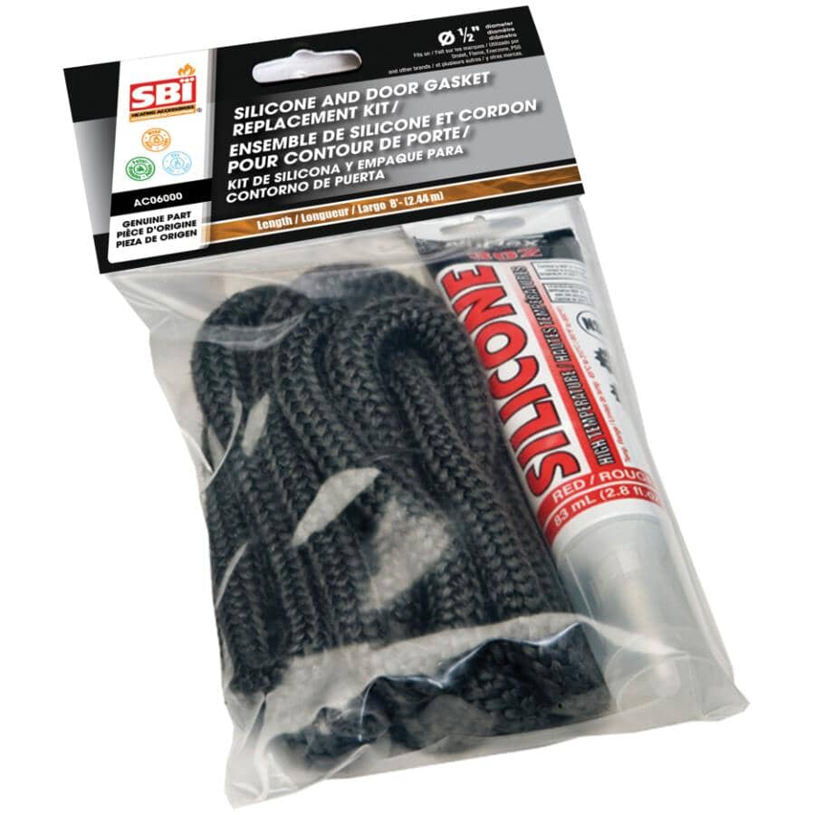 Gasket Rope Kit - 1/2" x 8', Half Round